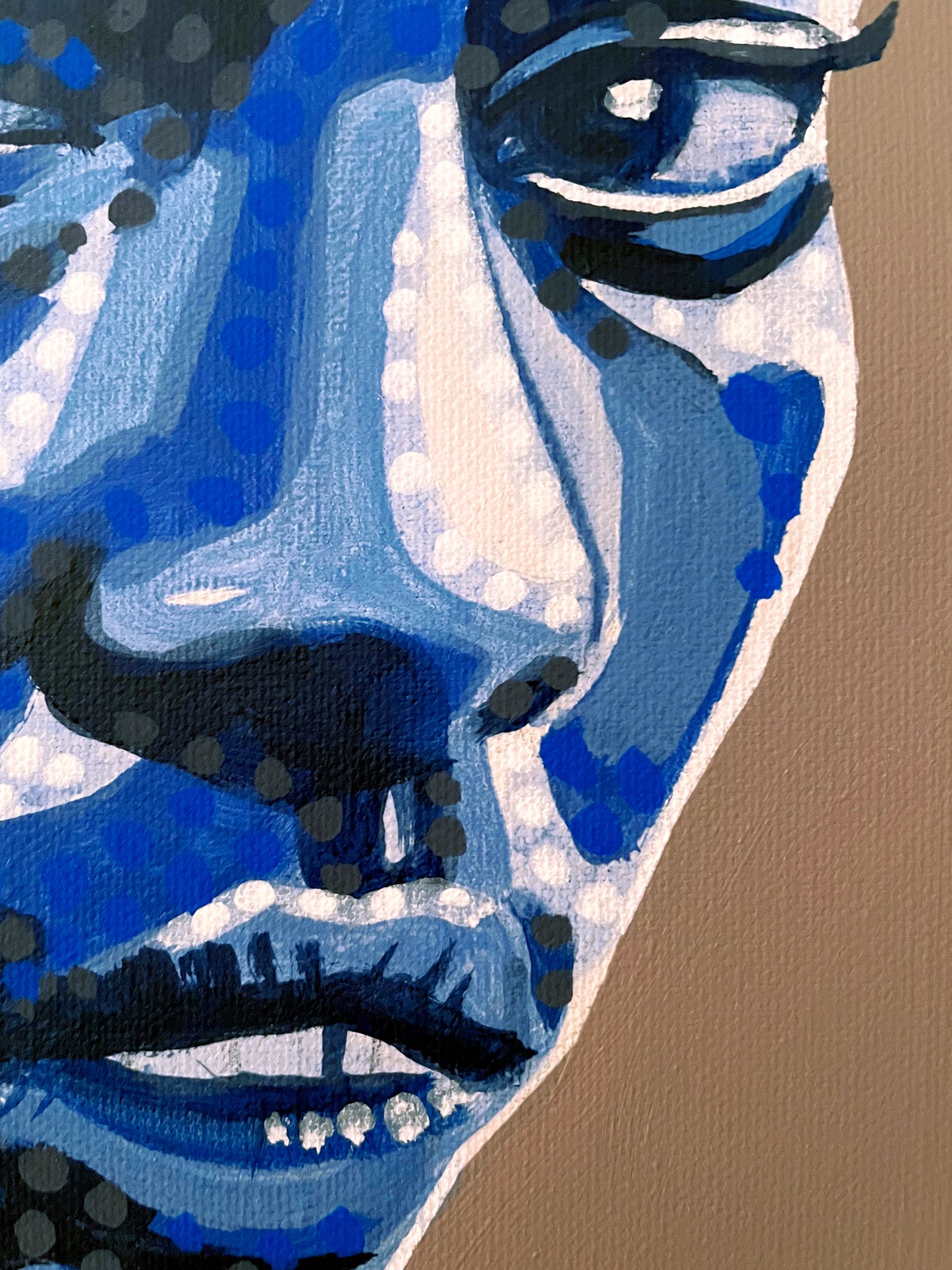 Masai Pthalo Acrylic Painting