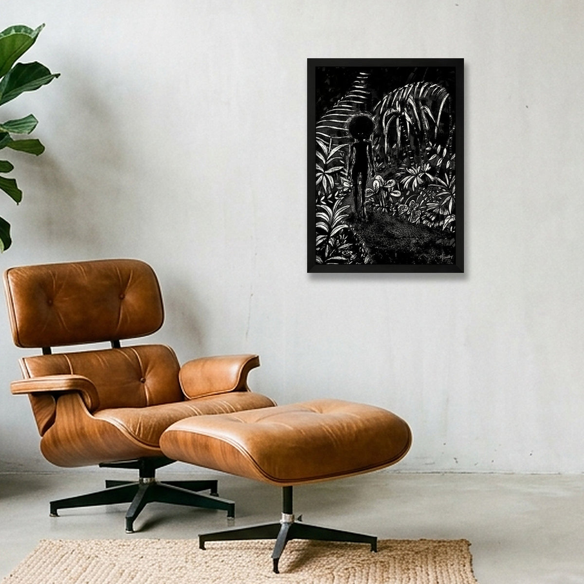 Monochromia Path — A3 (30×42cm, 12×17") Black Frame