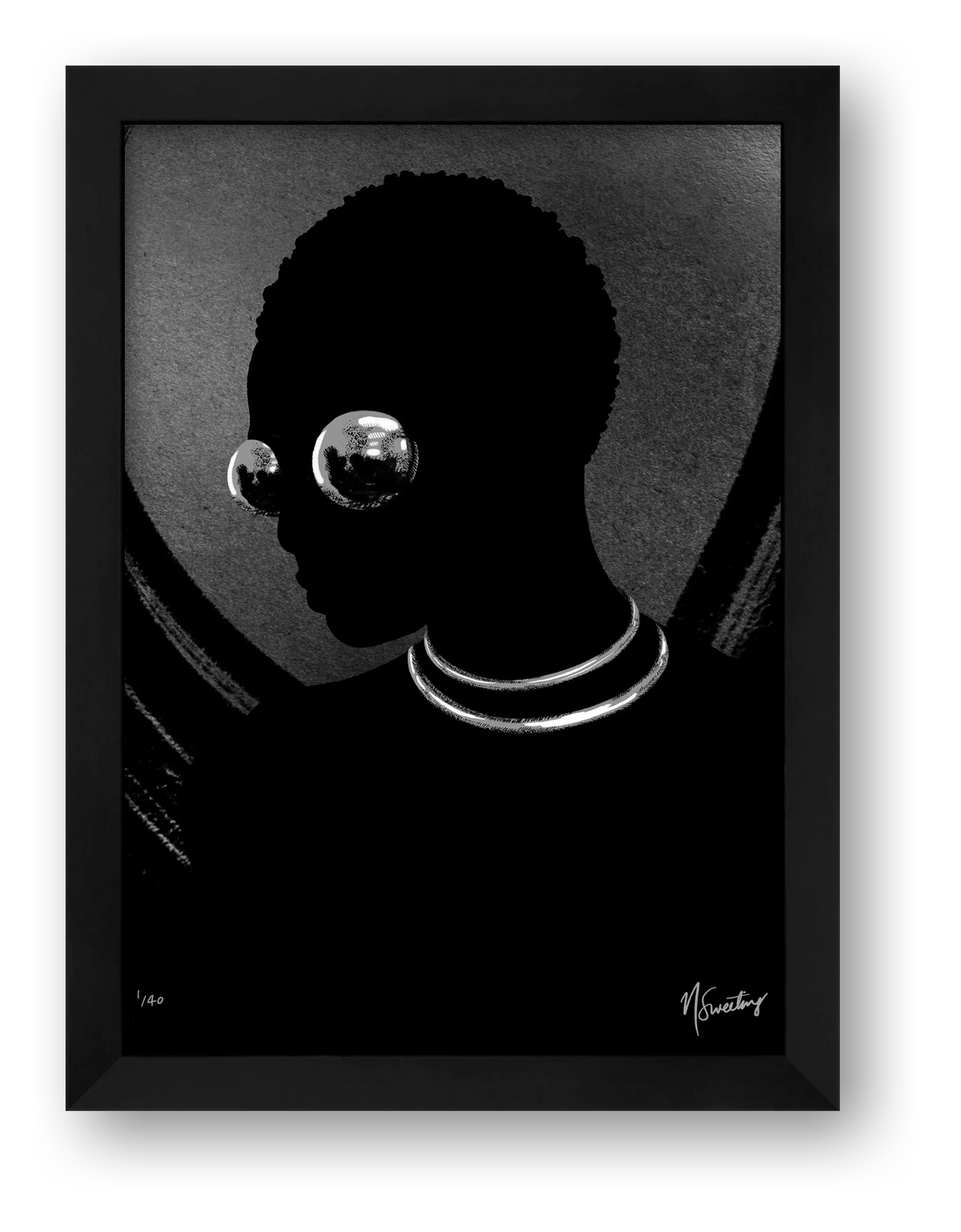Monochromia Gold — framed