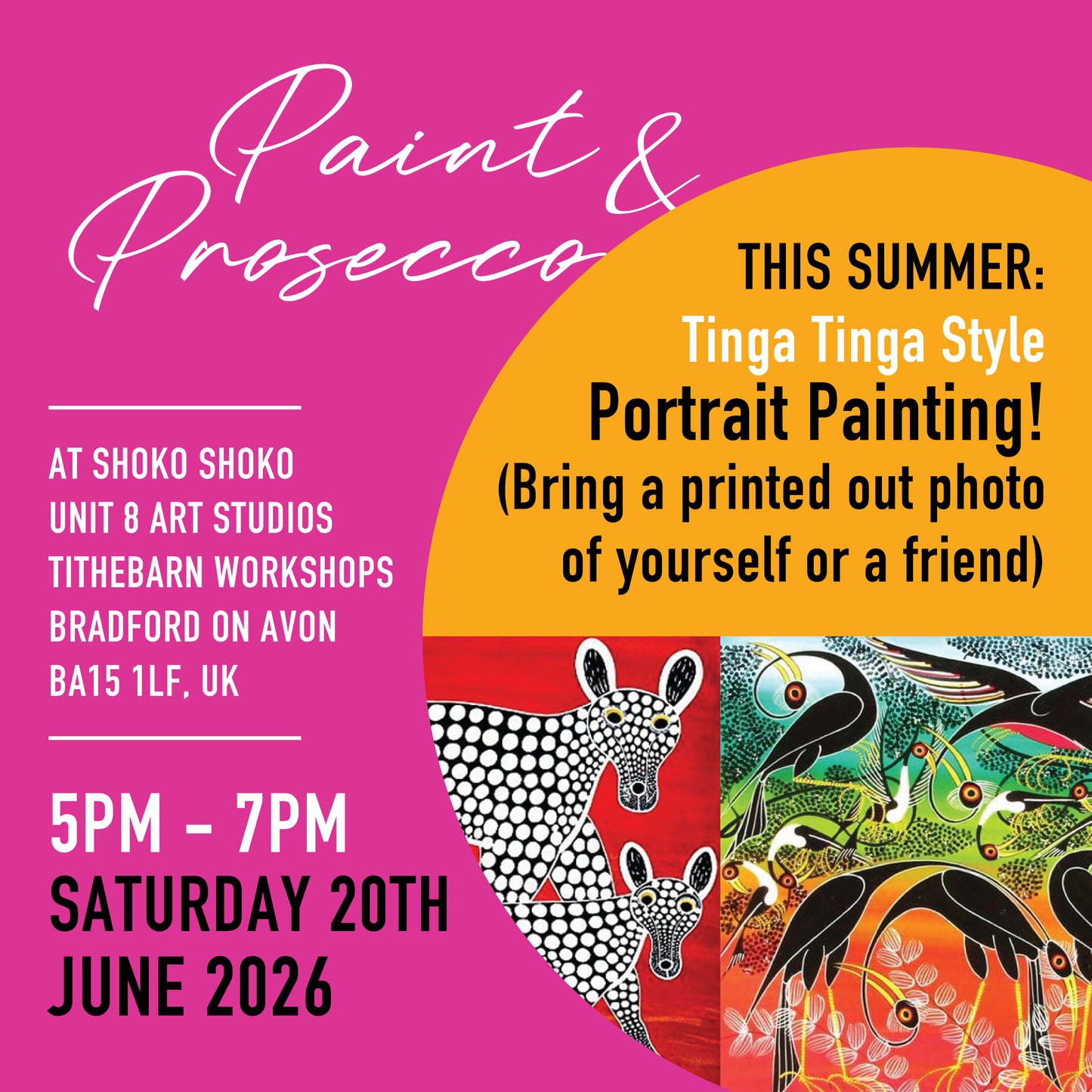 Paint & Prosecco Sat 20th June