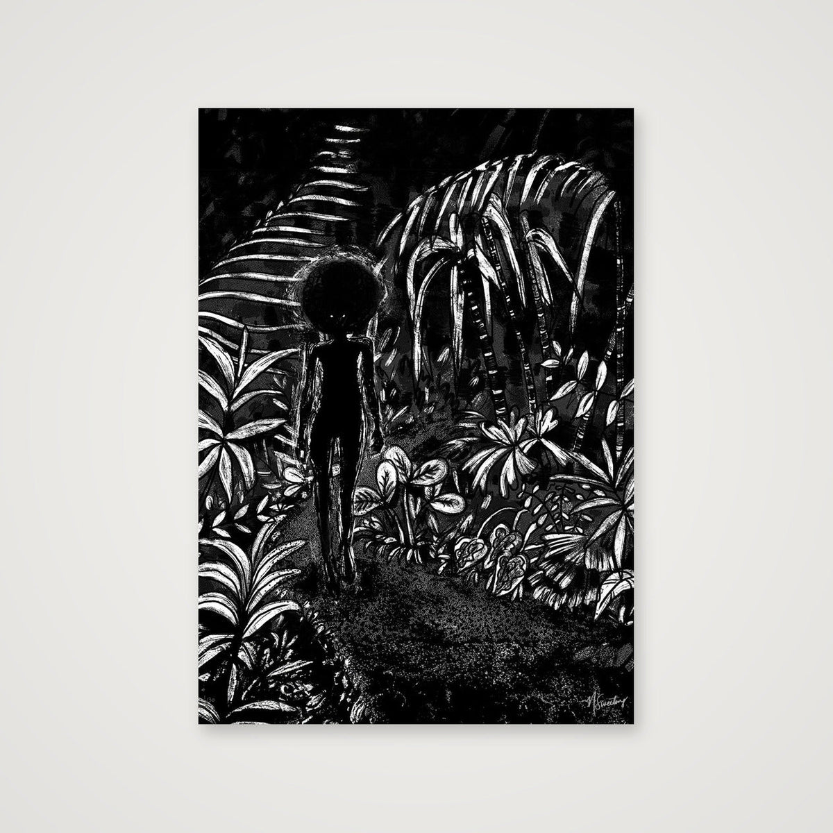 Monochromia Path — A3 (30×42cm, 12×17") Print only
