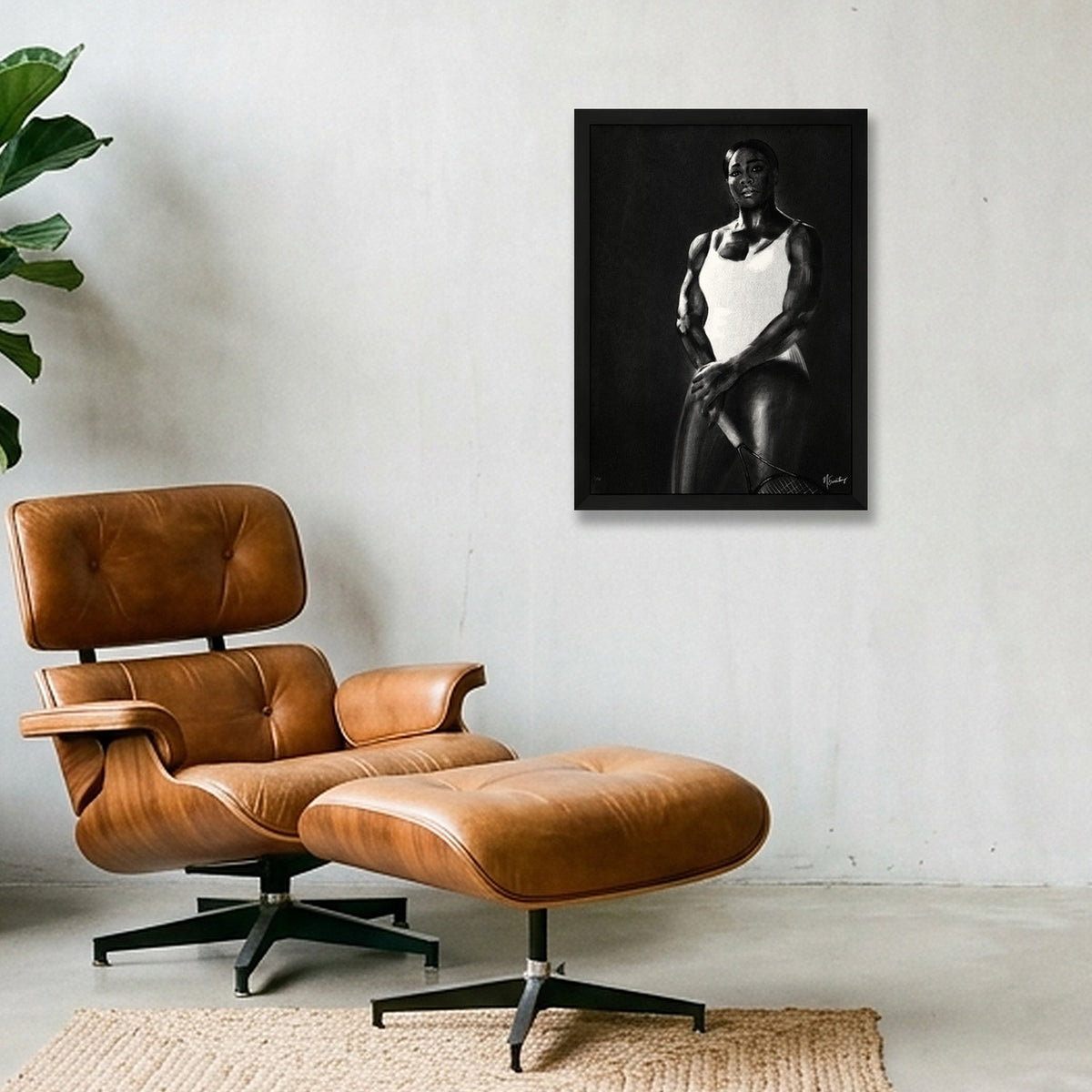 Monochromia Serena — A3 (30×42cm, 12×17") Black Frame