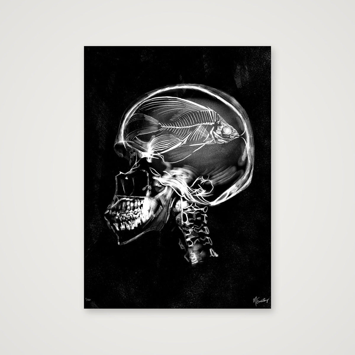 Monochromia Skeletal — 42×59cm, 17×23" Print only