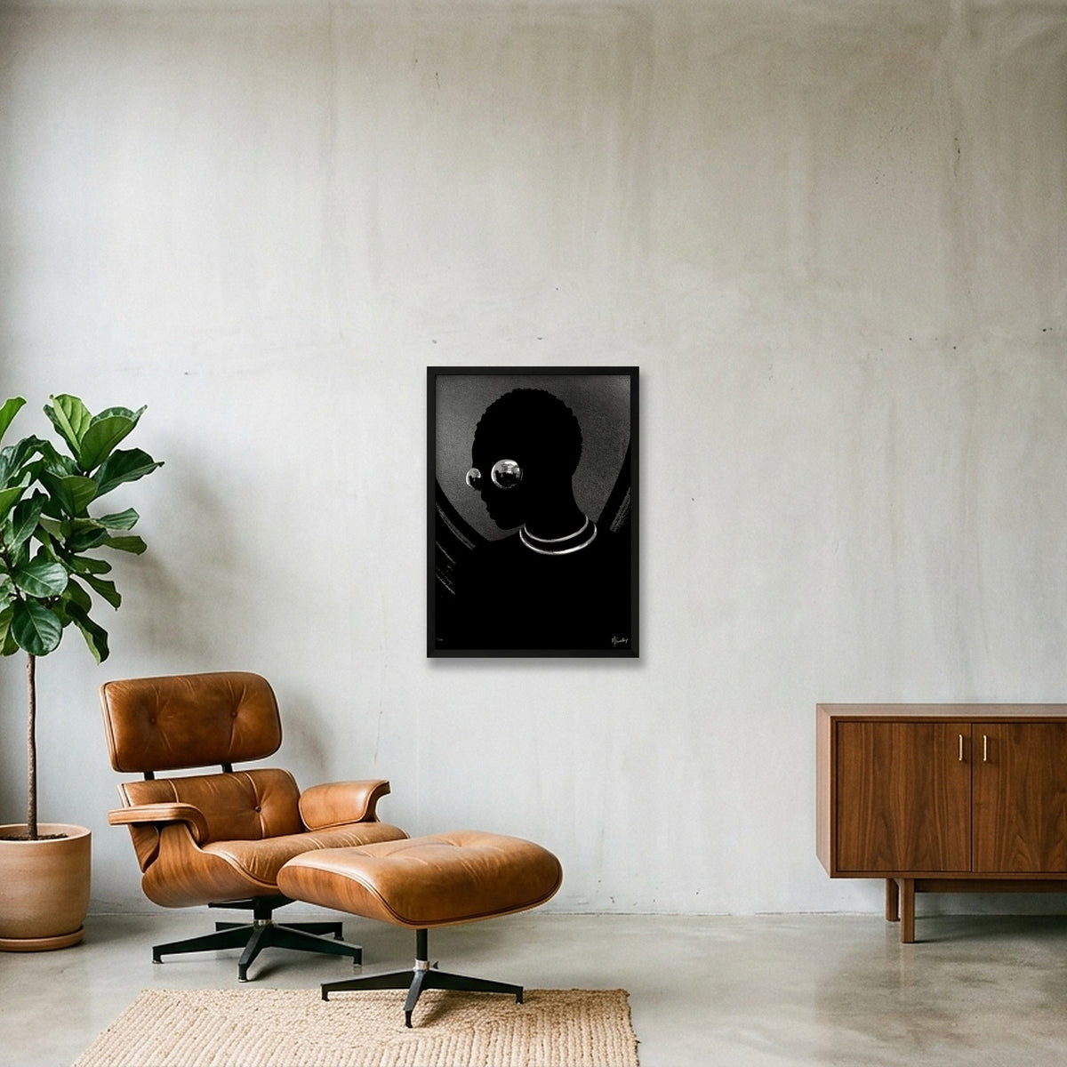 Monochromia Gold — 42×59cm, 17×23" Black Frame