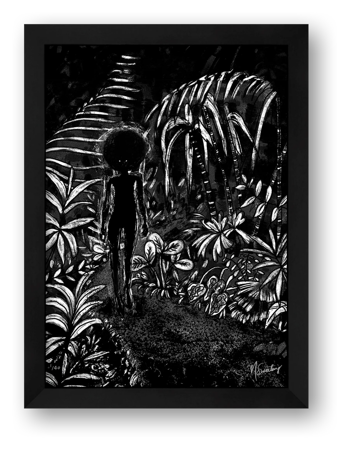 Monochromia Path — framed
