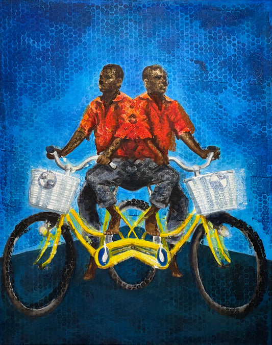 Duocyclist Oil Painting