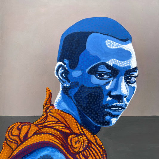 Masai Pthalo Acrylic Painting