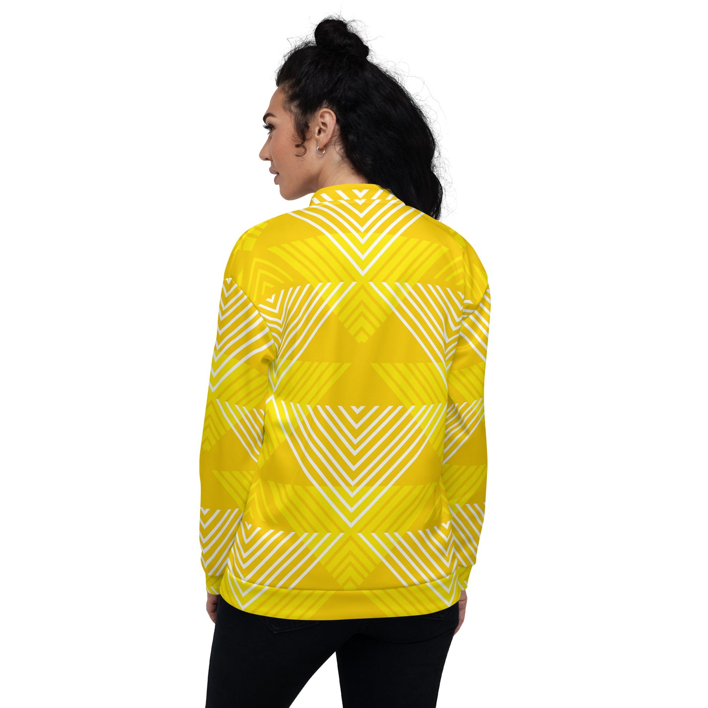 Trichromatic Yellow Unisex Bomber Jacket