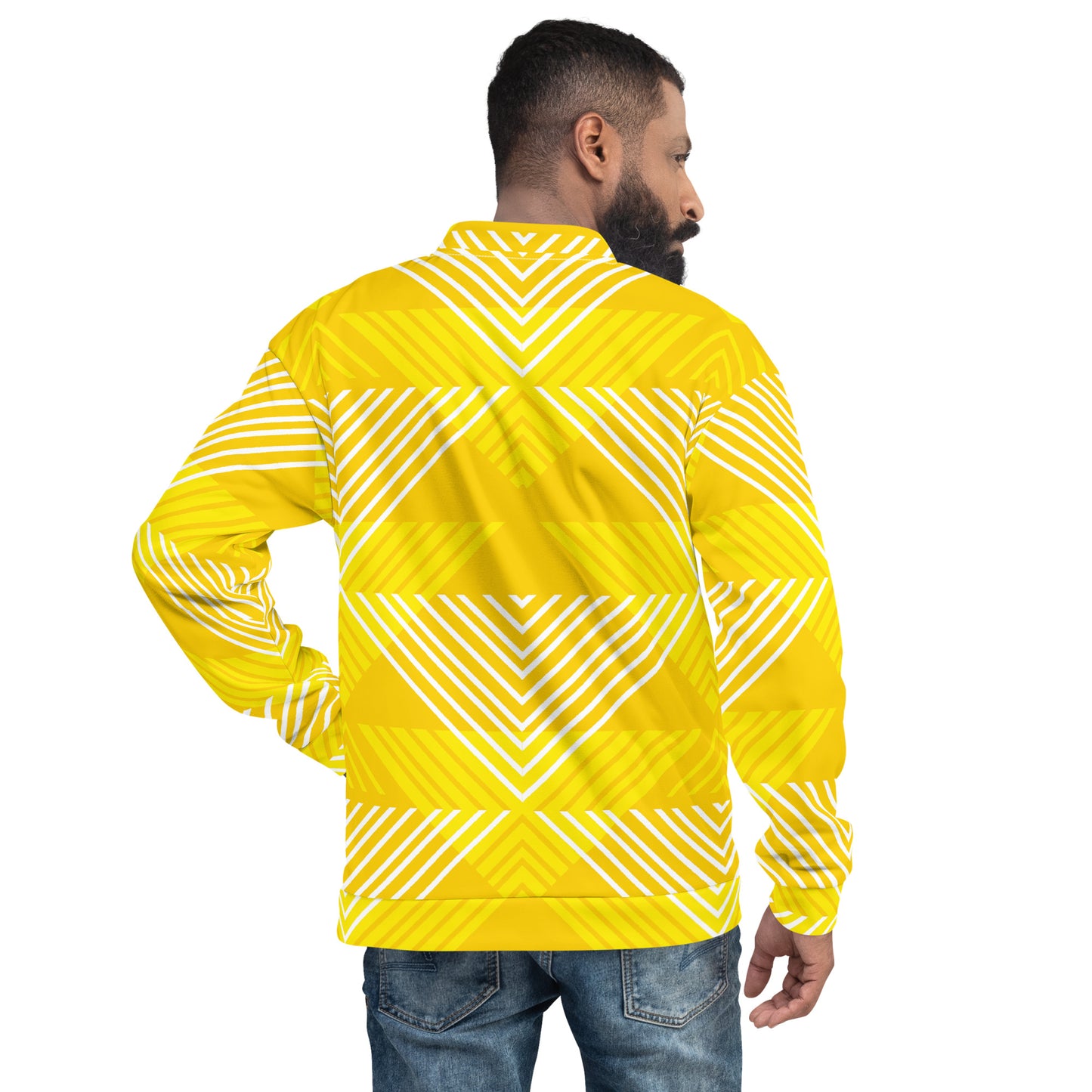 Trichromatic Yellow Unisex Bomber Jacket