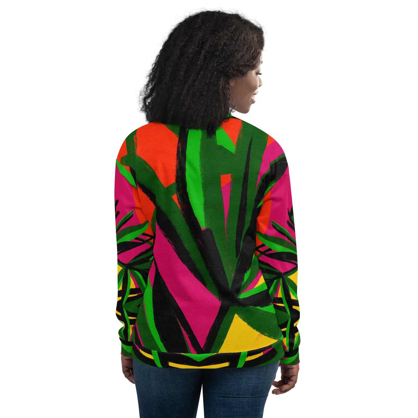 Unisex Bomber Jacket Tropical Palm