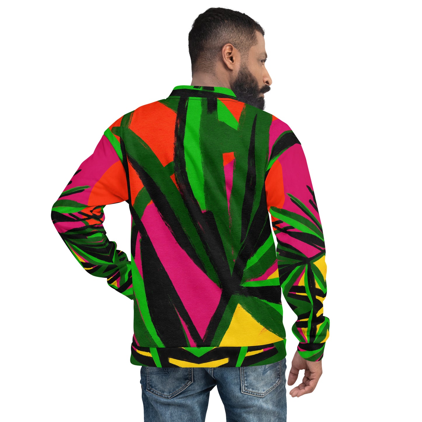 Unisex Bomber Jacket Tropical Palm