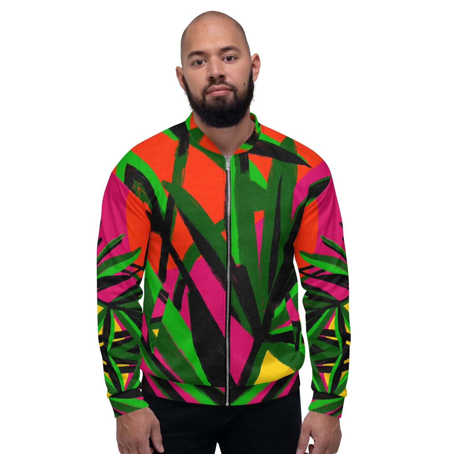 Unisex Bomber Jacket Tropical Palm