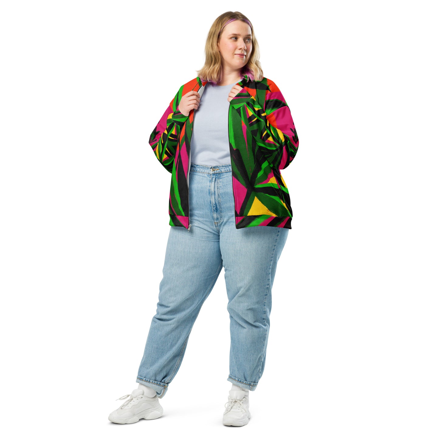 Unisex Bomber Jacket Tropical Palm