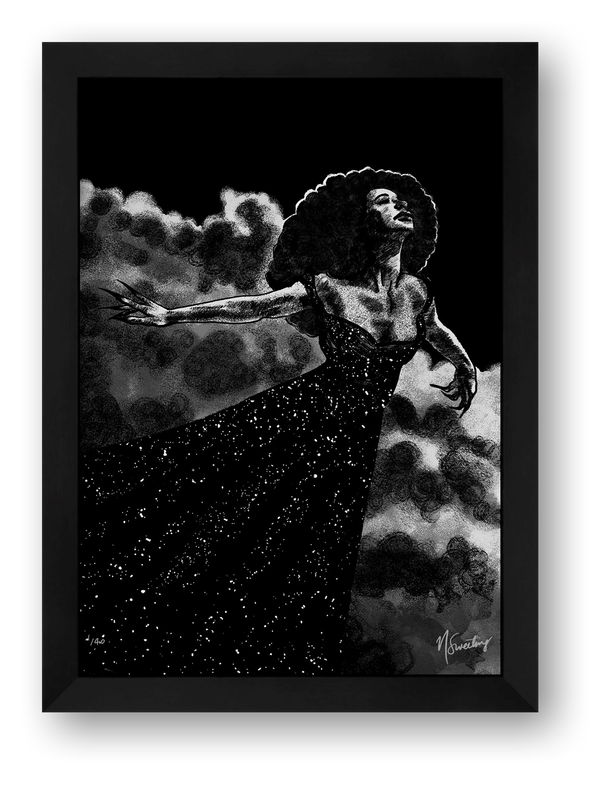 Monochromia Flight — framed