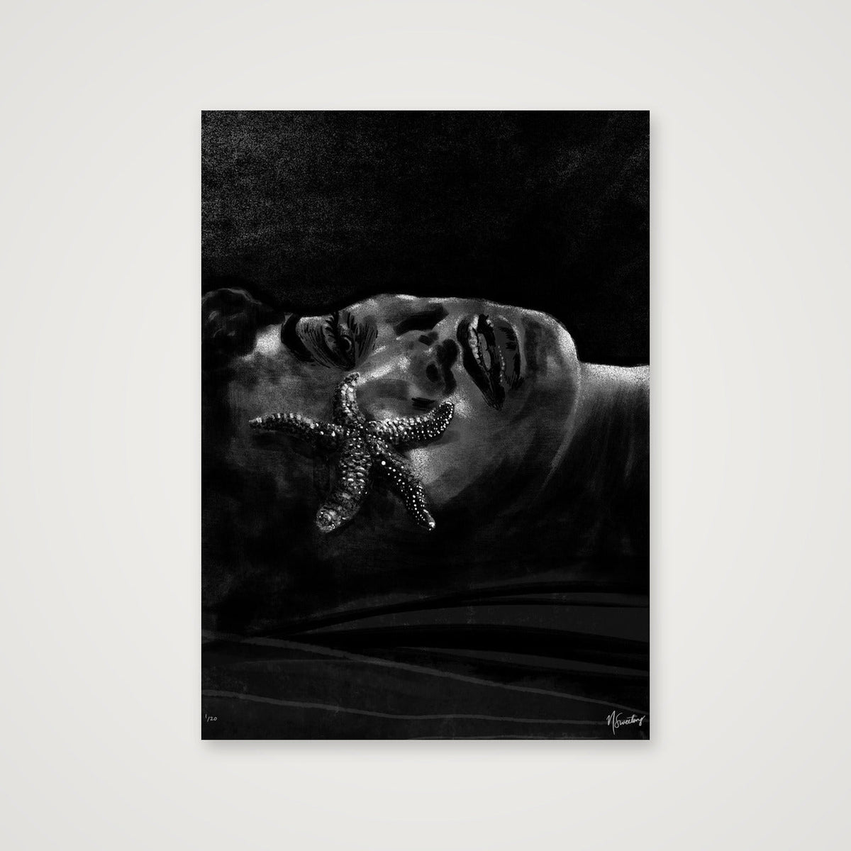 Monochromia Starfish — 42×59cm, 17×23" Print only