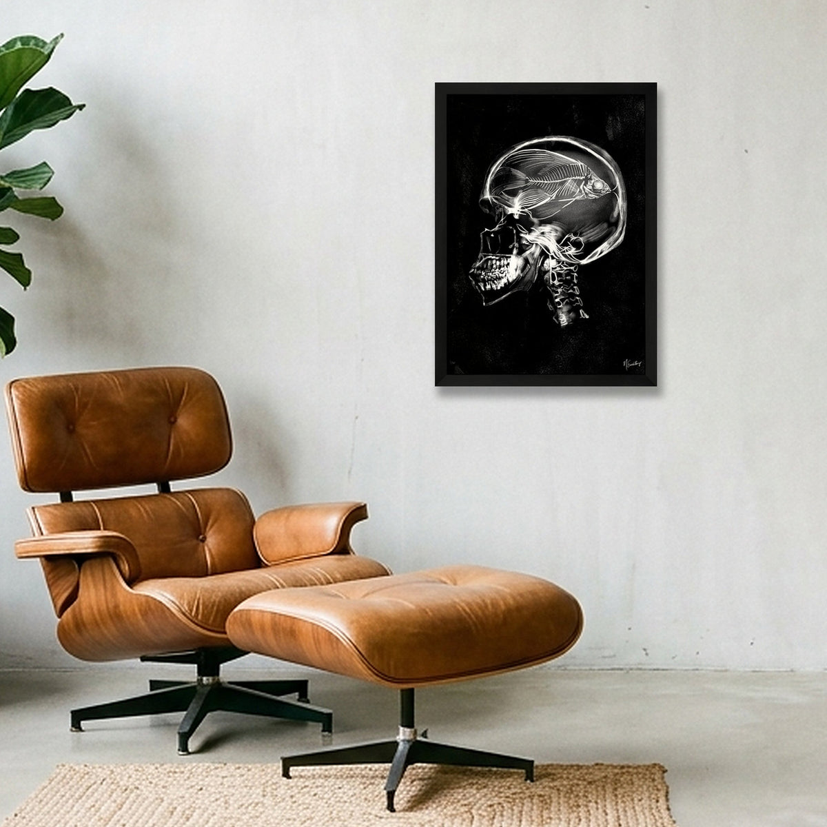 Monochromia Skeletal — A3 (30×42cm, 12×17") Black Frame