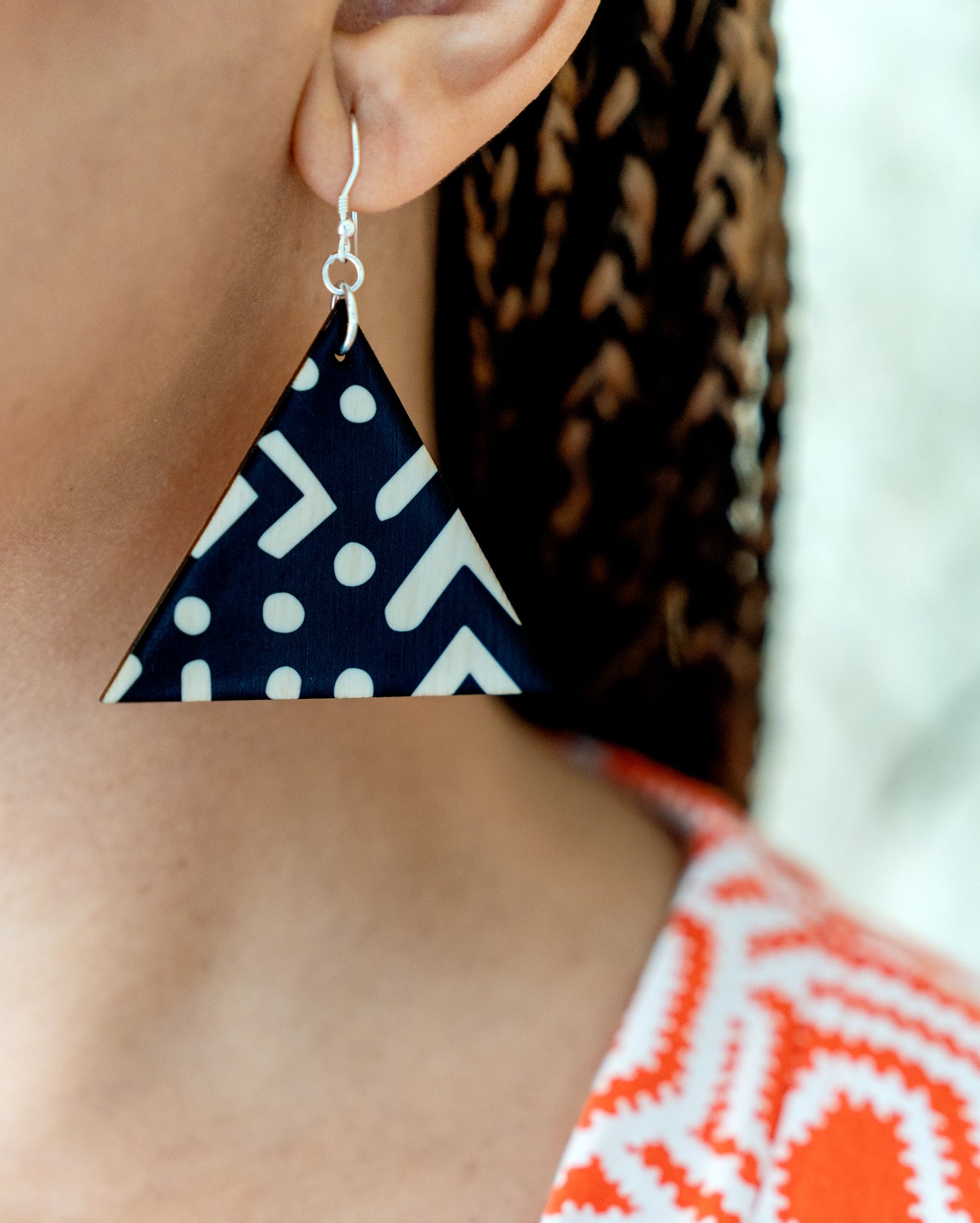 Shoko Adinkira Black Earings