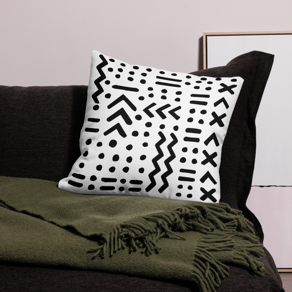 Black Adinkira Premium Pillow Case